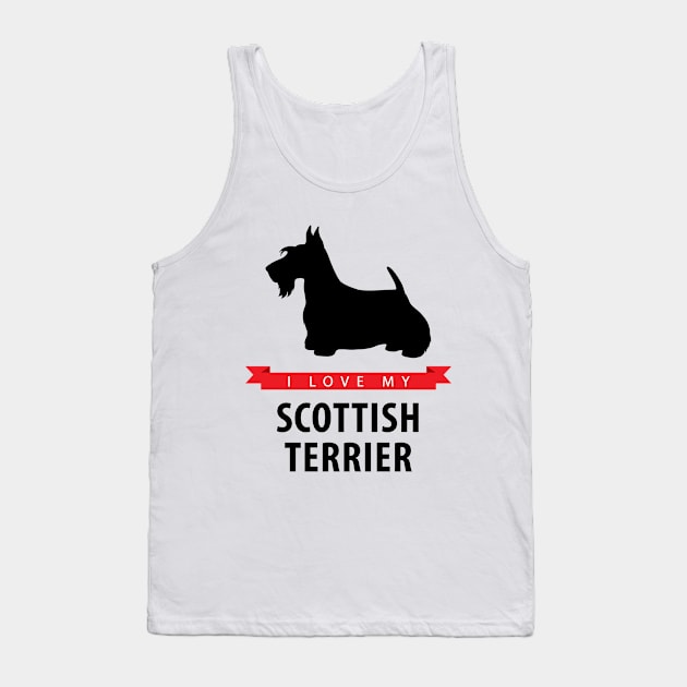 I Love My Scottish Terrier Tank Top by millersye